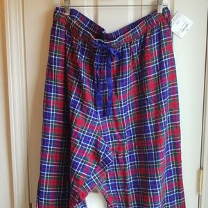 NWT LIZ CLAIBORNE WOMAN PLAID FLANNEL SLEEP PANTS